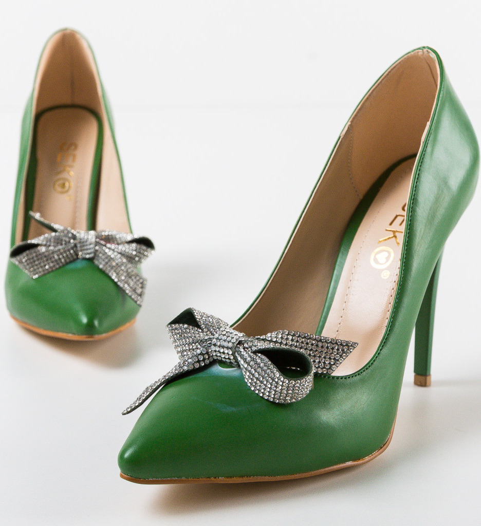 Pantofi cu toc Fanse Verzi - Eleganță Asigurată - imagine 6