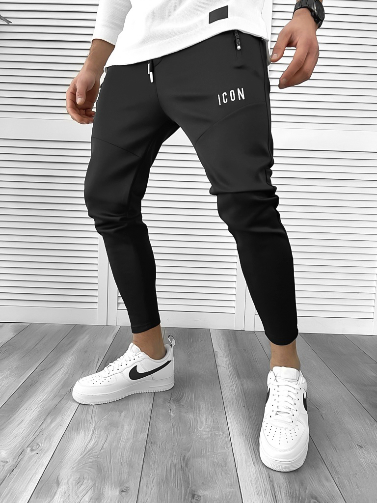 Pantaloni Trening Negri Conici | Stil & Confort