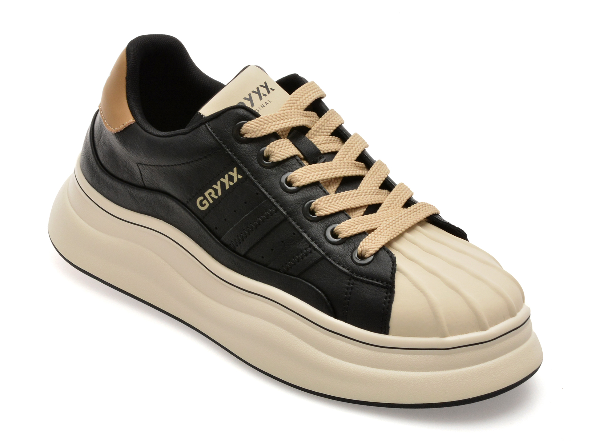 Pantofi Sport Gryxx Negri Piele Naturală