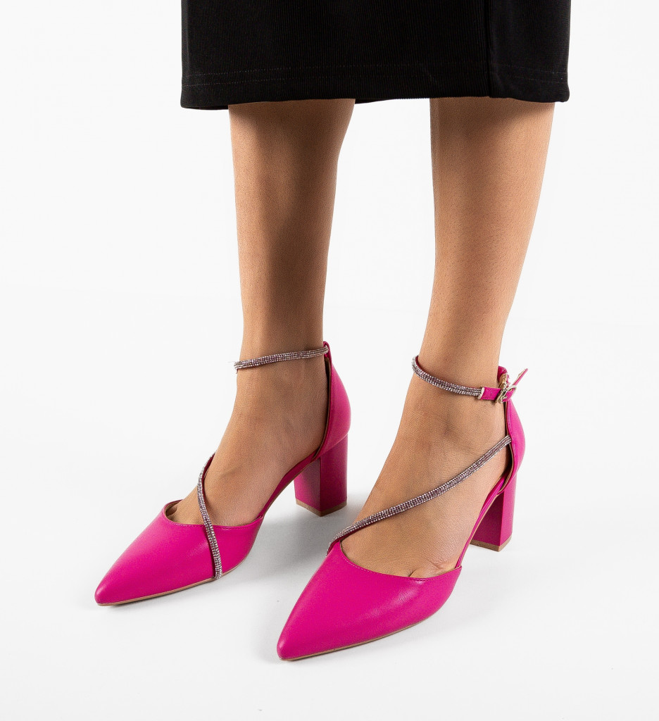 Pantofi Toc Zayat Fuchsia | Eleganță și Stil - imagine 5