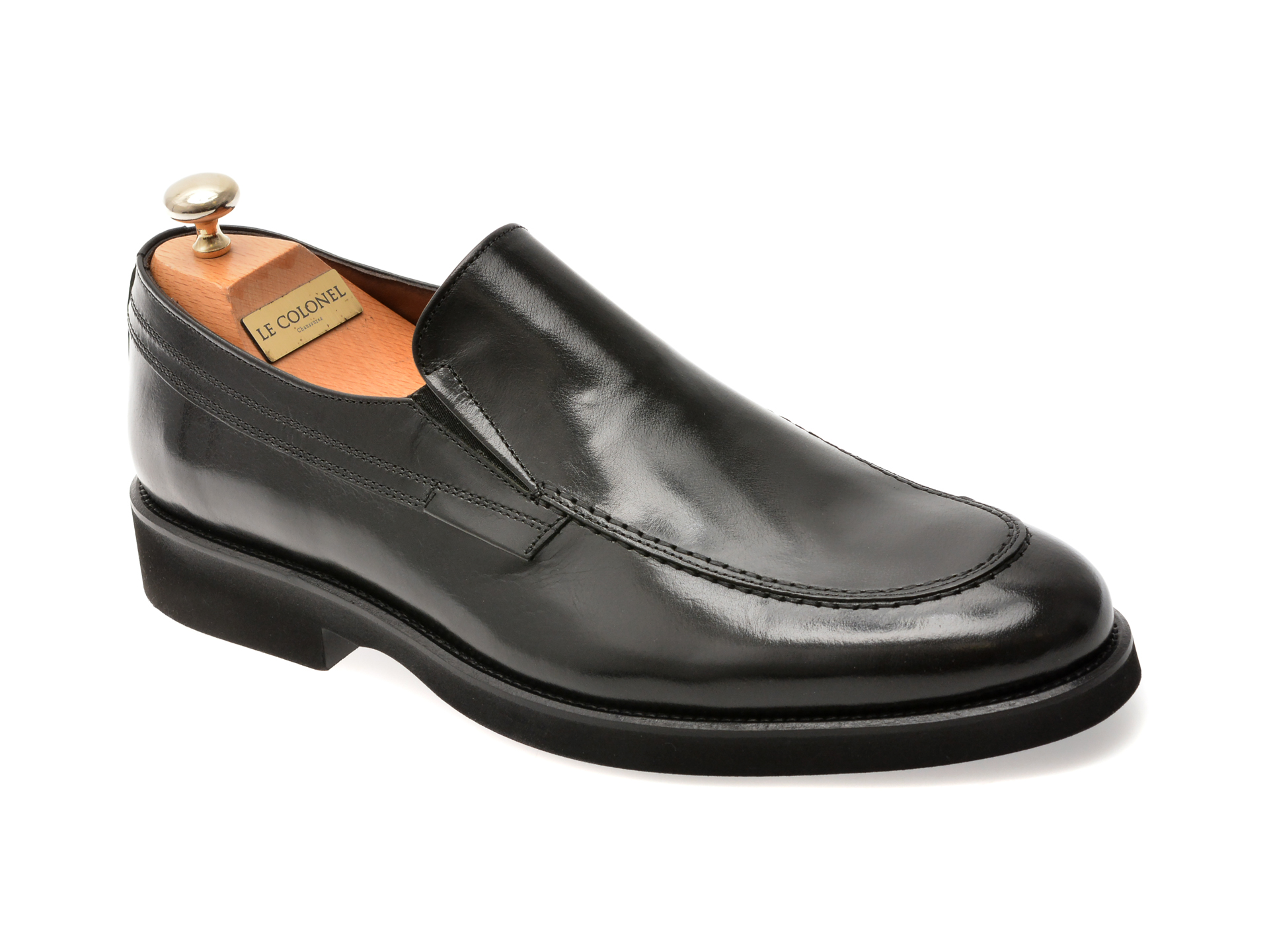 Mocasini Le Colonel negri din piele naturală