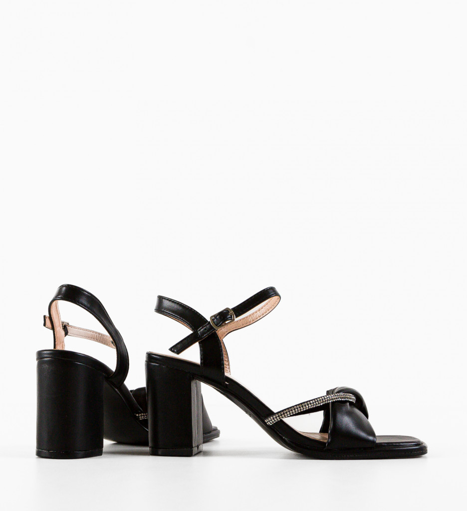 Sandale Dama Elegante cu Toc Zedong Negre - imagine 6