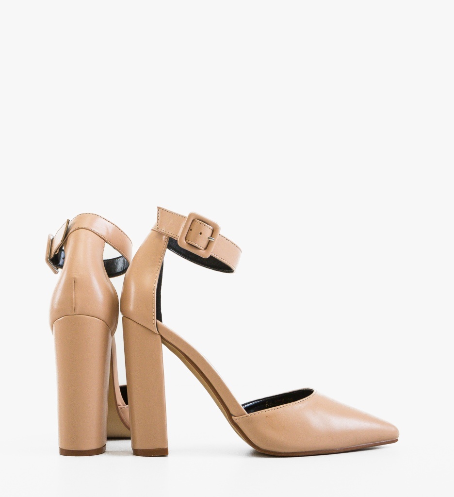 Pantofi Stiletto Kekere Nude Eleganți - imagine 5