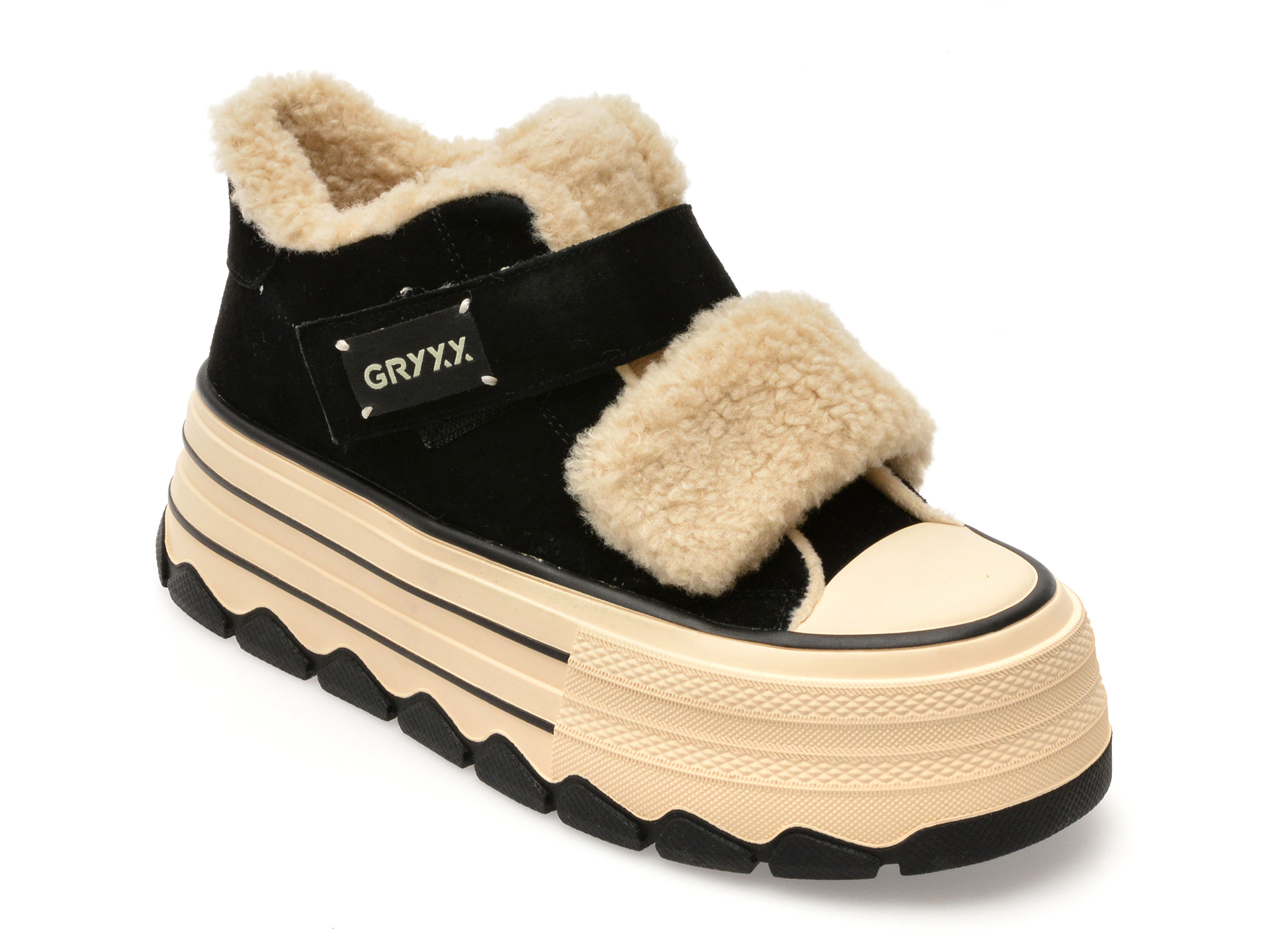 Ghete GRYXX Negre Piele Intoarsa