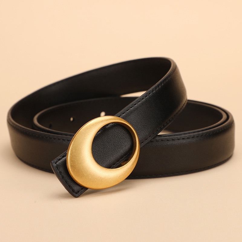 Curea dama Amanda C-196 din piele naturala, neagra - imagine 6