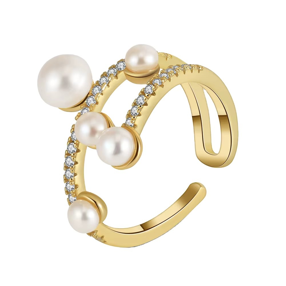 Delis Inel Argint 925 cu Perle Reglabil