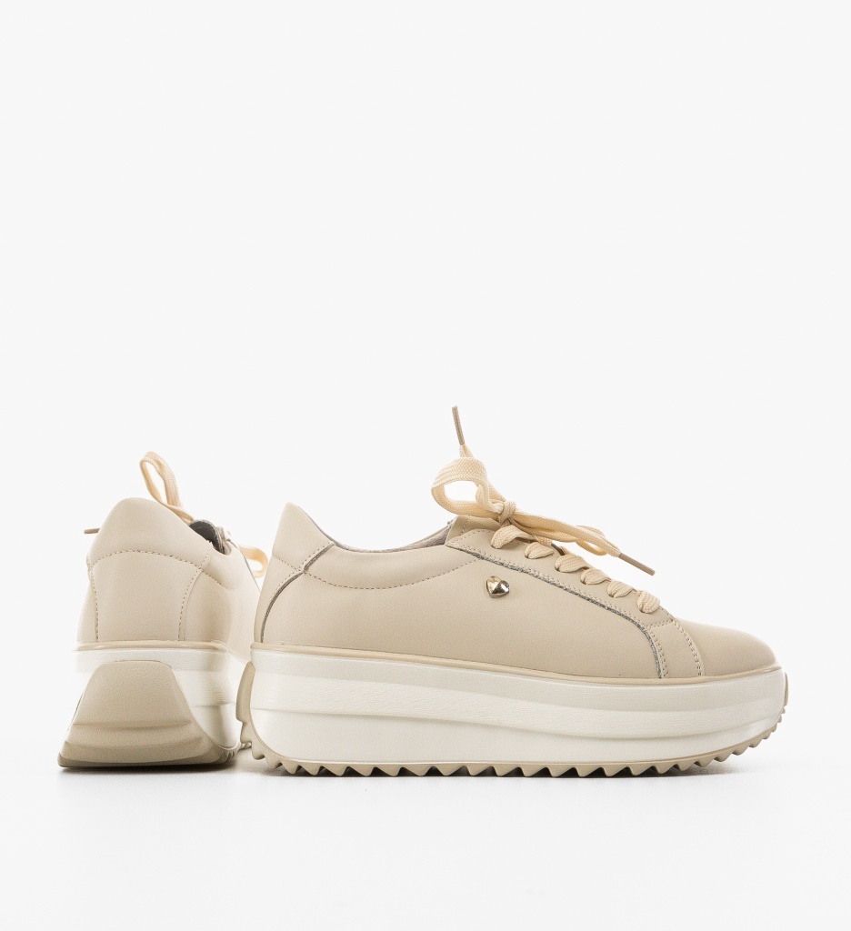 Sneakers Dama Arioami Bej - Confort Sport - imagine 4
