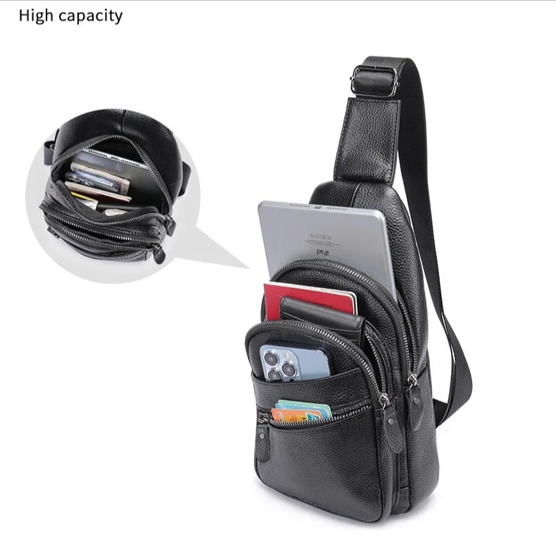 Geantă Umar Delis Piele Naturală Bărbați - imagine 6