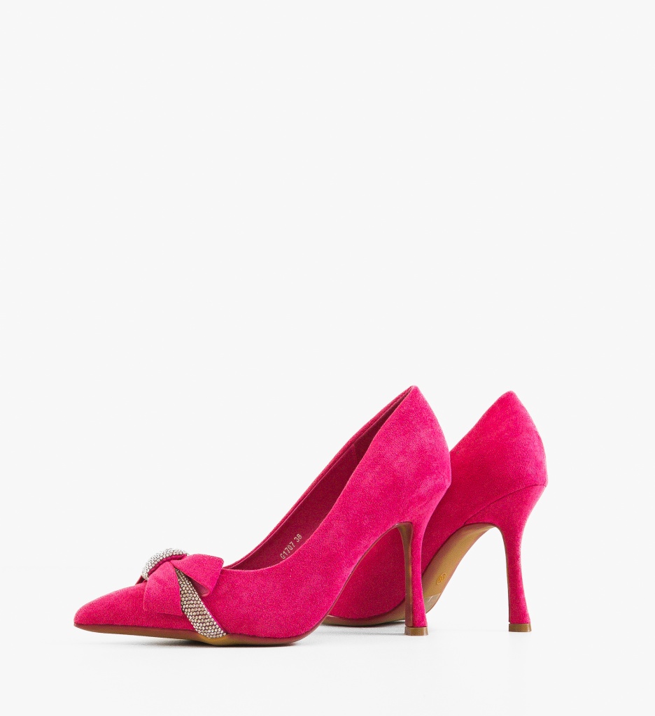 Pantofi Stiletto Subhaa Fuchsia Eleganți - imagine 5
