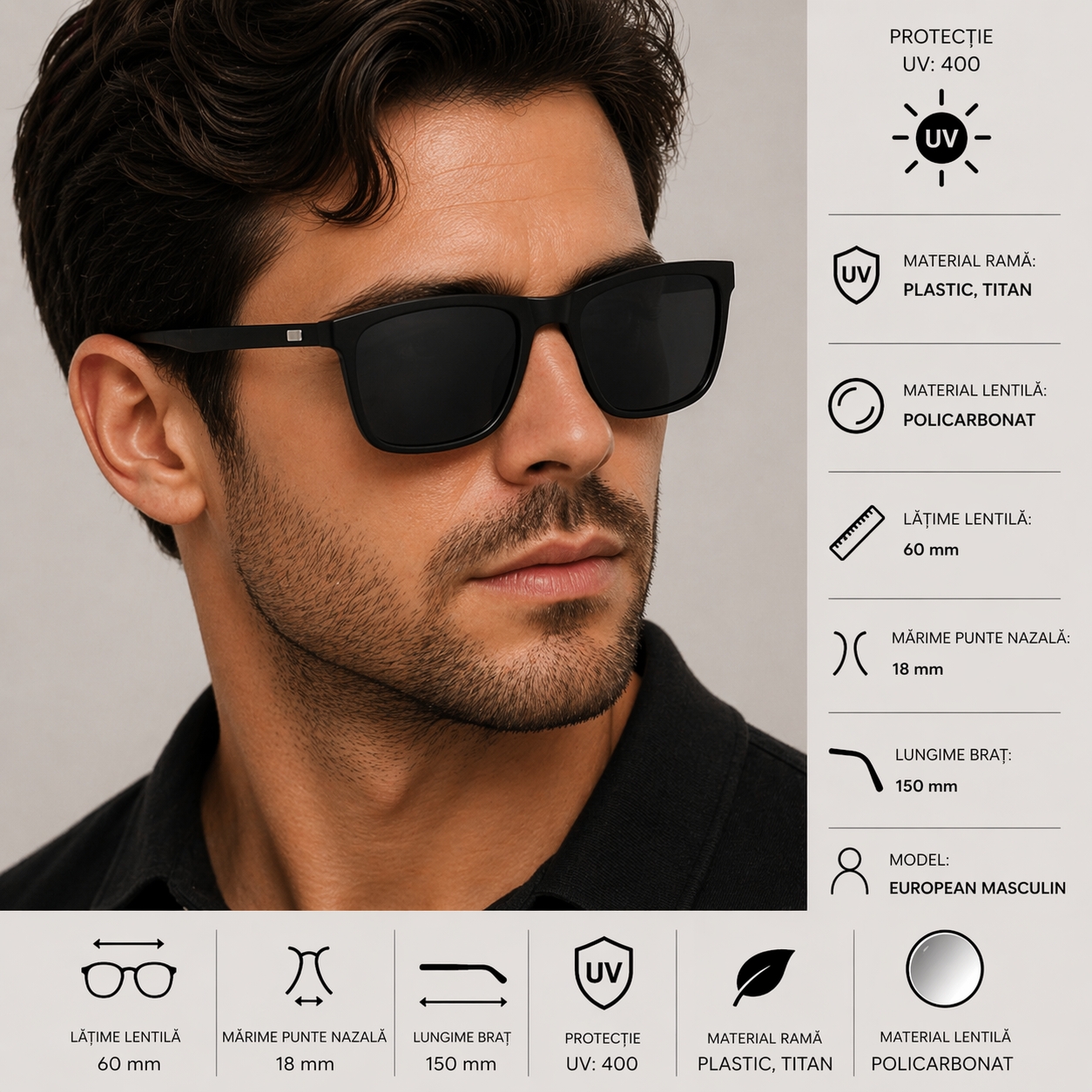 Ochelari Picadili SG059 cu protecție UV400 - imagine 4