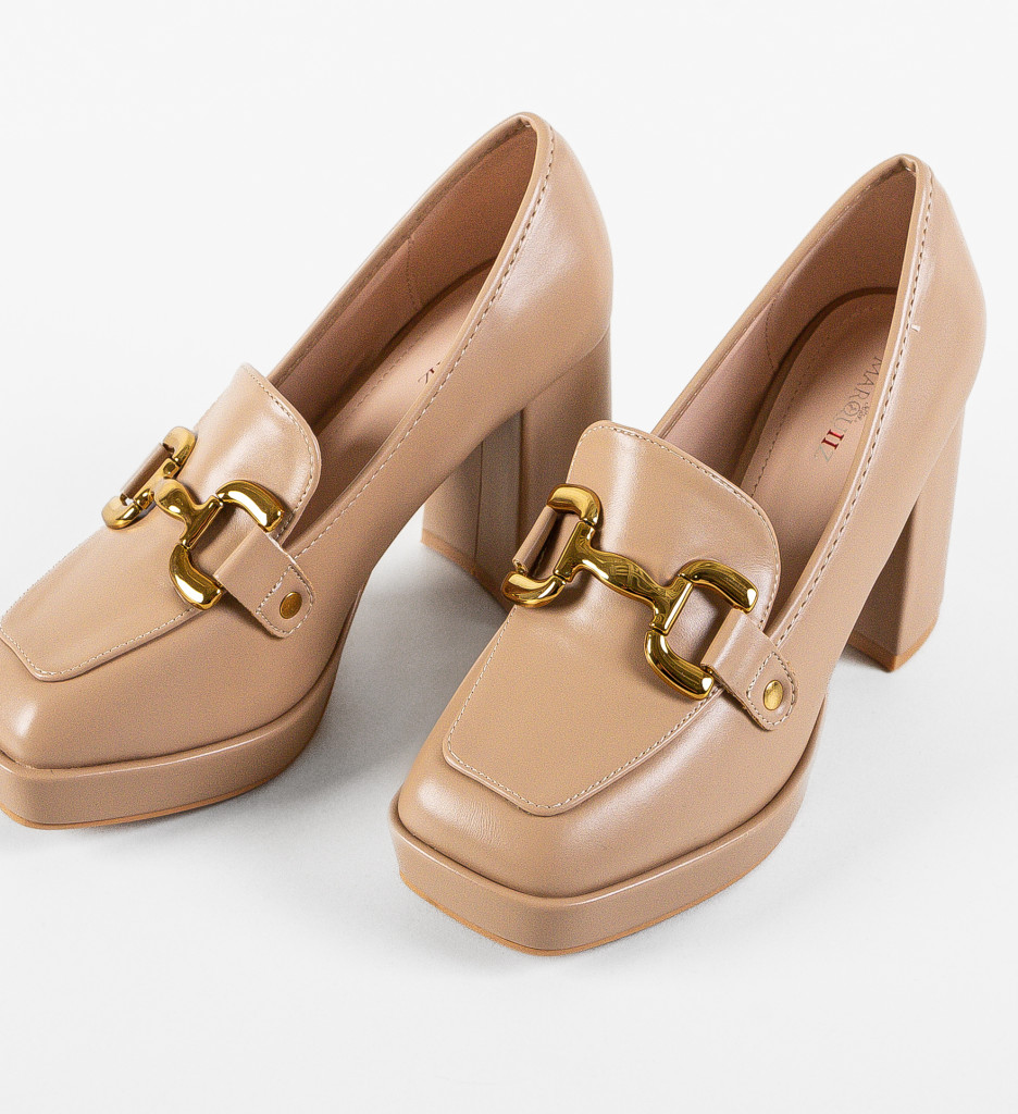 Pantofi cu toc Adige Nude - Eleganță Versatilă - imagine 11