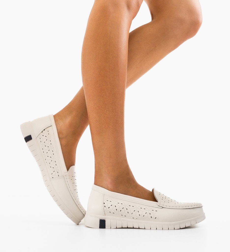 Espadrile Dama Skrell Albe | Confort Vară - imagine 3