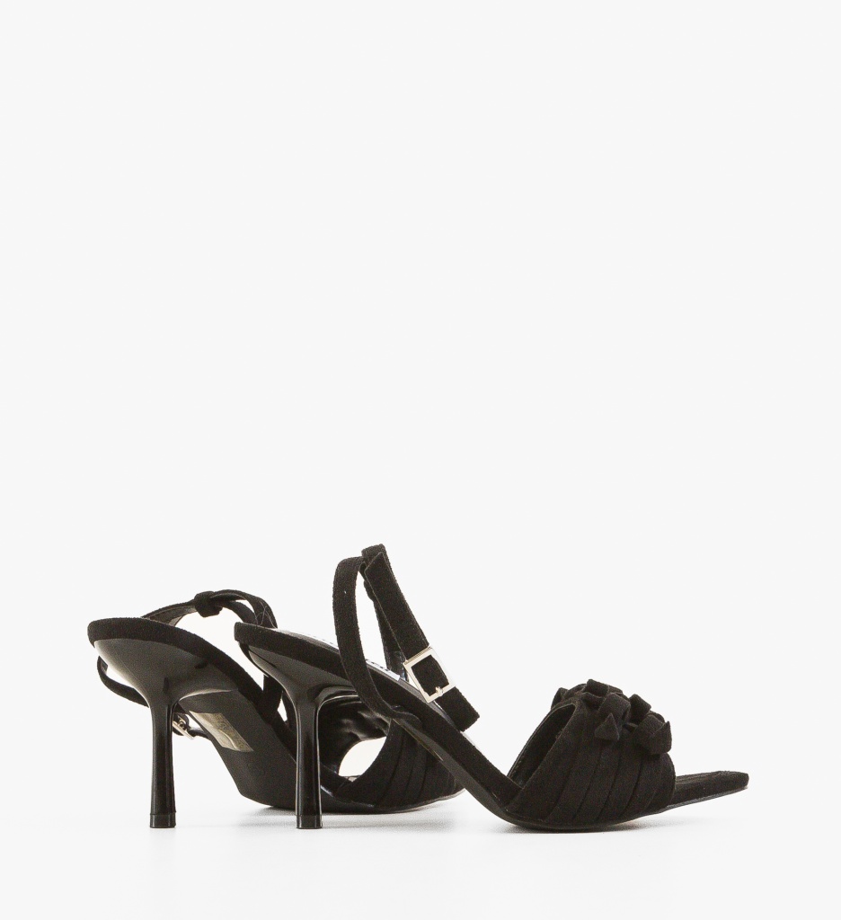 Sandale Devon Negre Elegante cu Toc - imagine 4