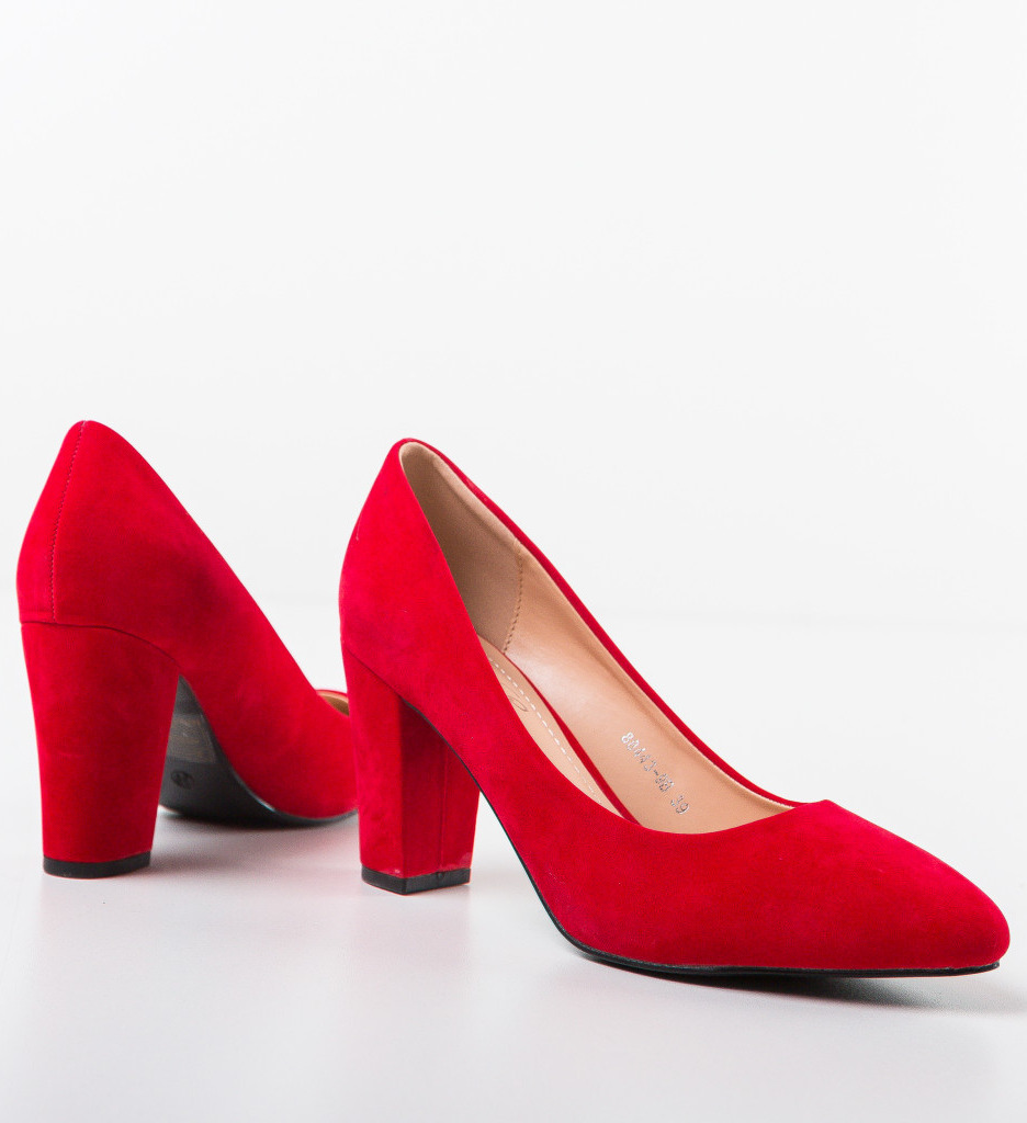 Pantofi Yaba Rosii cu Toc - Eleganță Asigurată - imagine 7