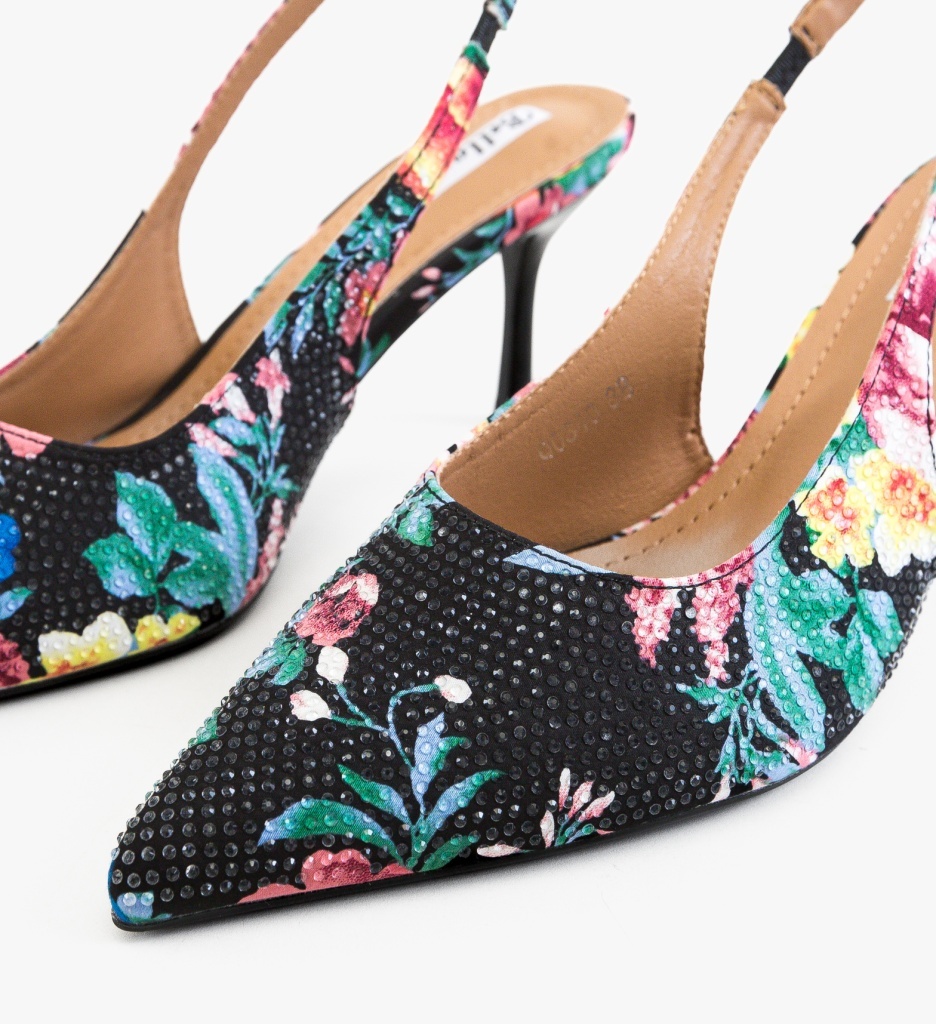 Pantofi Dama Unin Negri Eleganți cu Toc - imagine 5