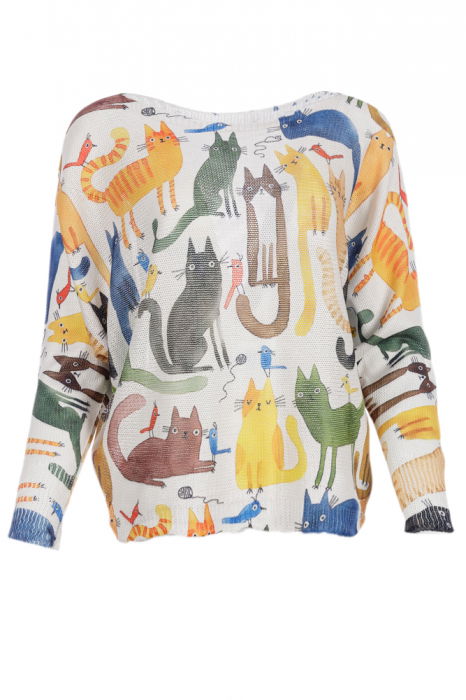 Bluza Pisici Multicolore Shopika - Design Fluture
