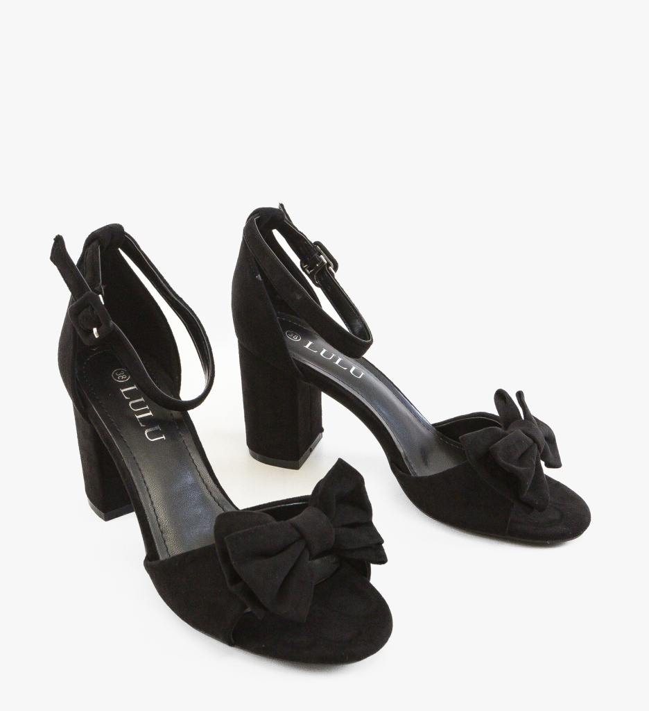 Sandale Dama Suave Negre cu Toc Elegante - imagine 4