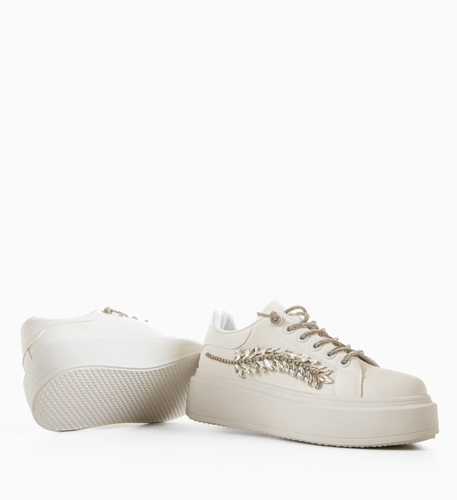 Sneakers Dama Epipha Albi | Confort și Stil - imagine 7