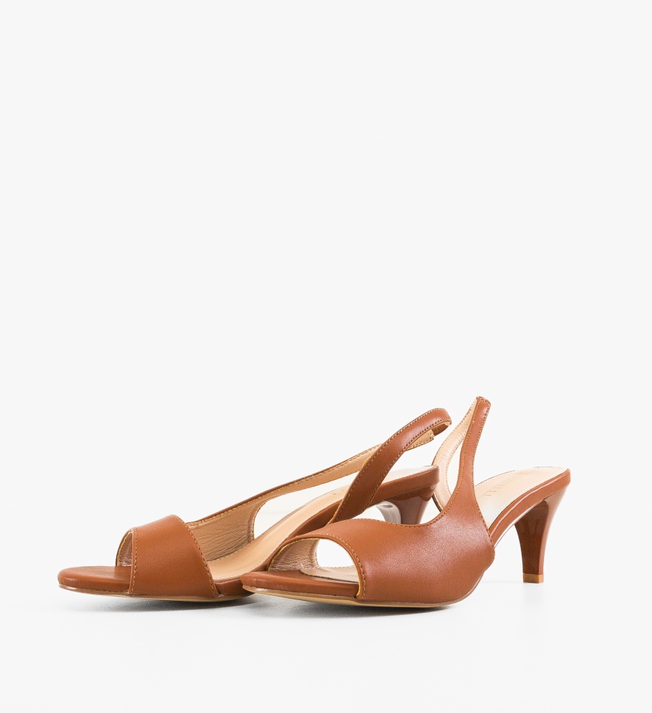 Sandale Toc Gergy Camel | Eleganță și Confort - imagine 4