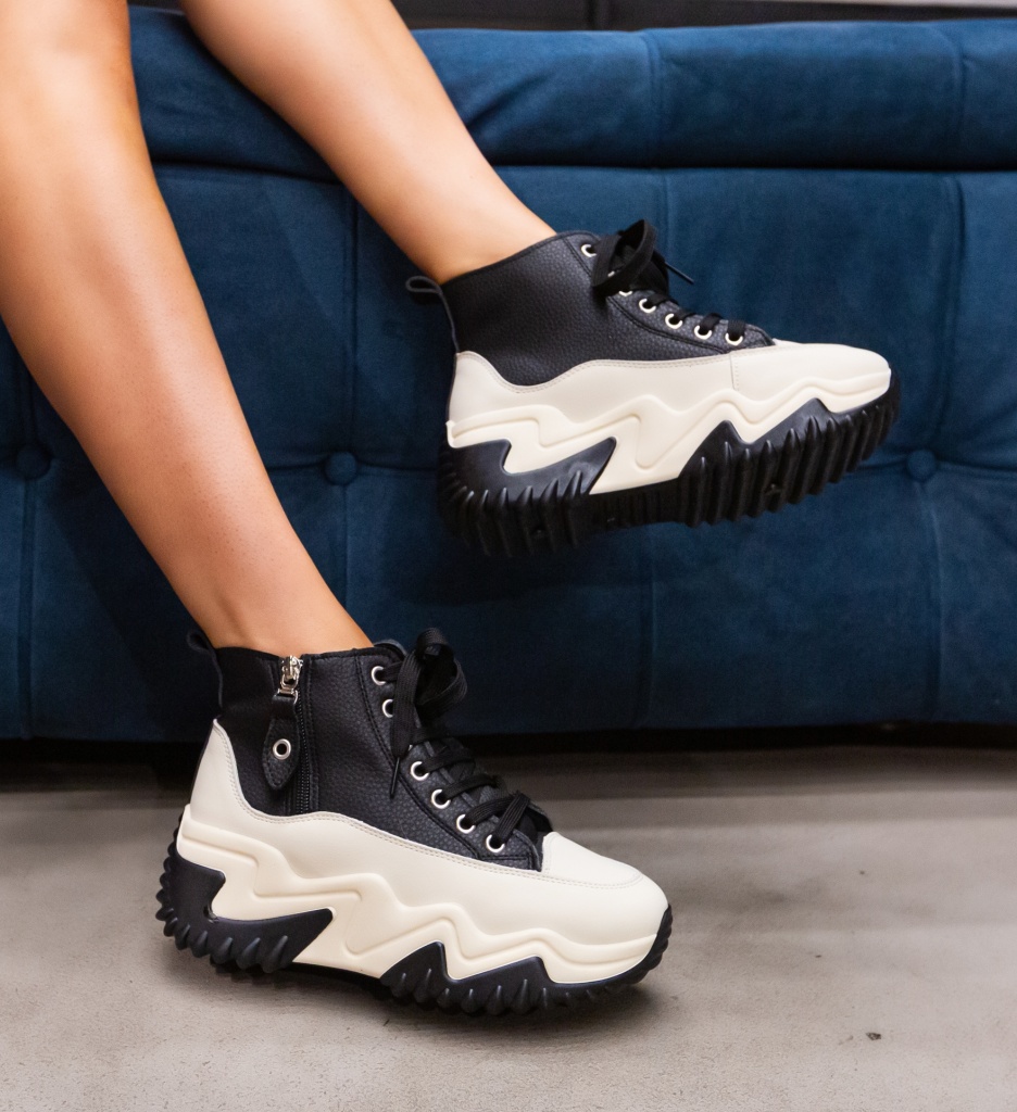 Sneakers Dama Yevro Negri - Confort Sport - imagine 3
