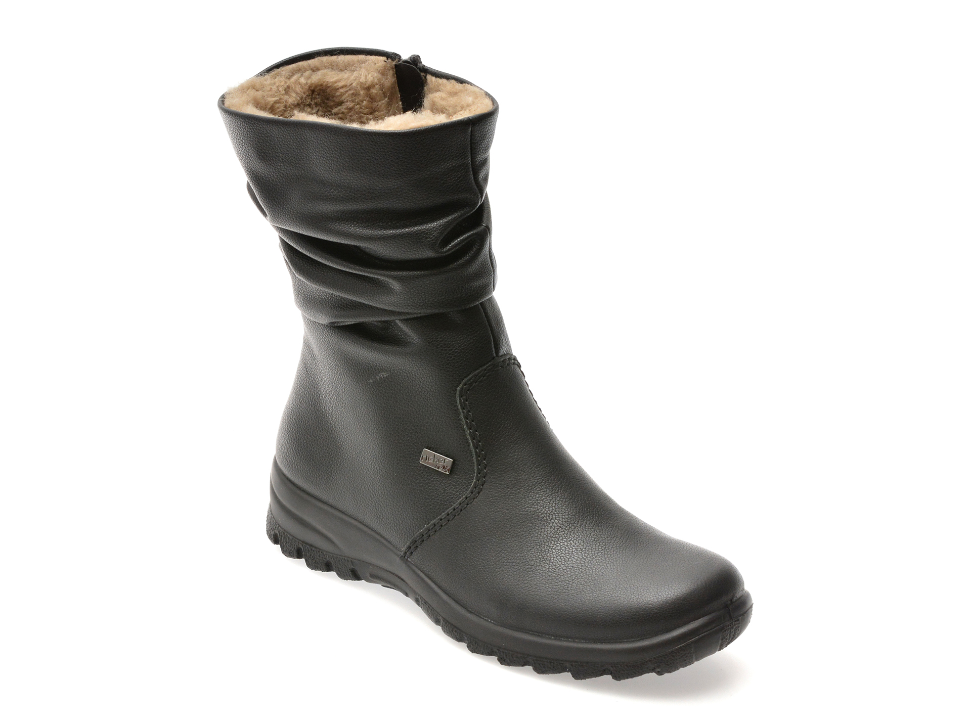 Ghete Rieker Negre Confort | Piele Eco