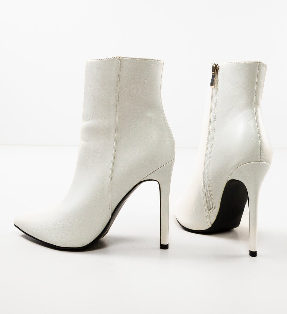 Botine Dama Ningaloo Albe | Eleganță și Stil - imagine 13