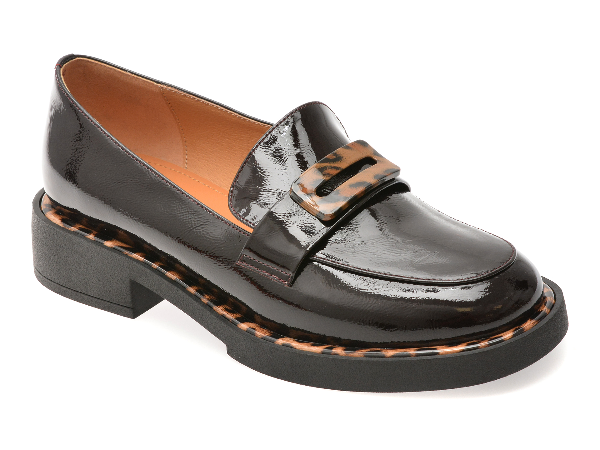 Mocasini EPICA Visinii Piele Lacuita - Eleganță