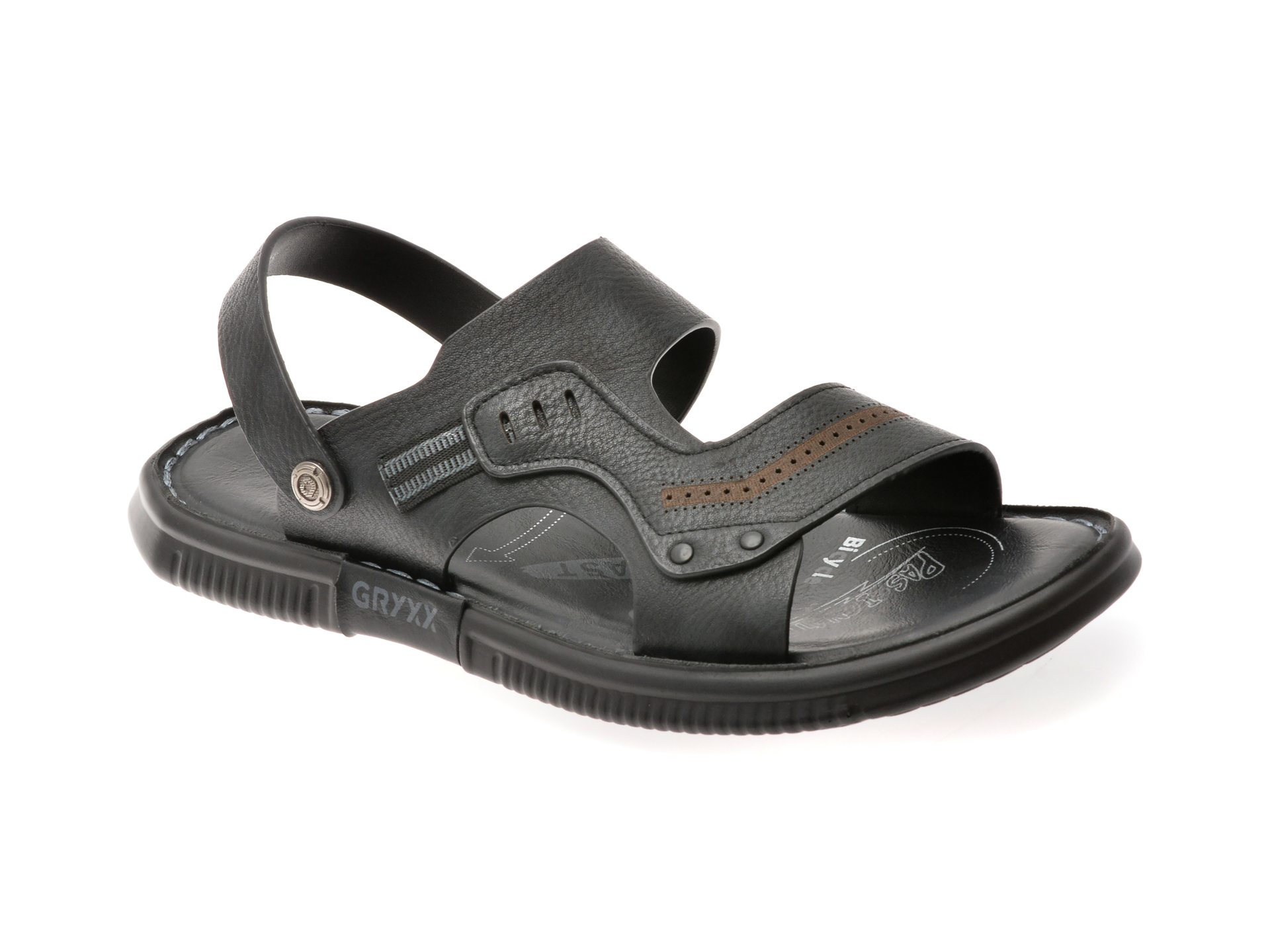 Sandale GRYXX Negre Piele Naturală | Eleganță și Confort