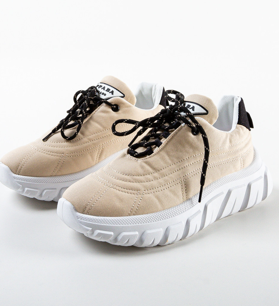Sneakers Dama Aviana Bej - Confort și Stil - imagine 5