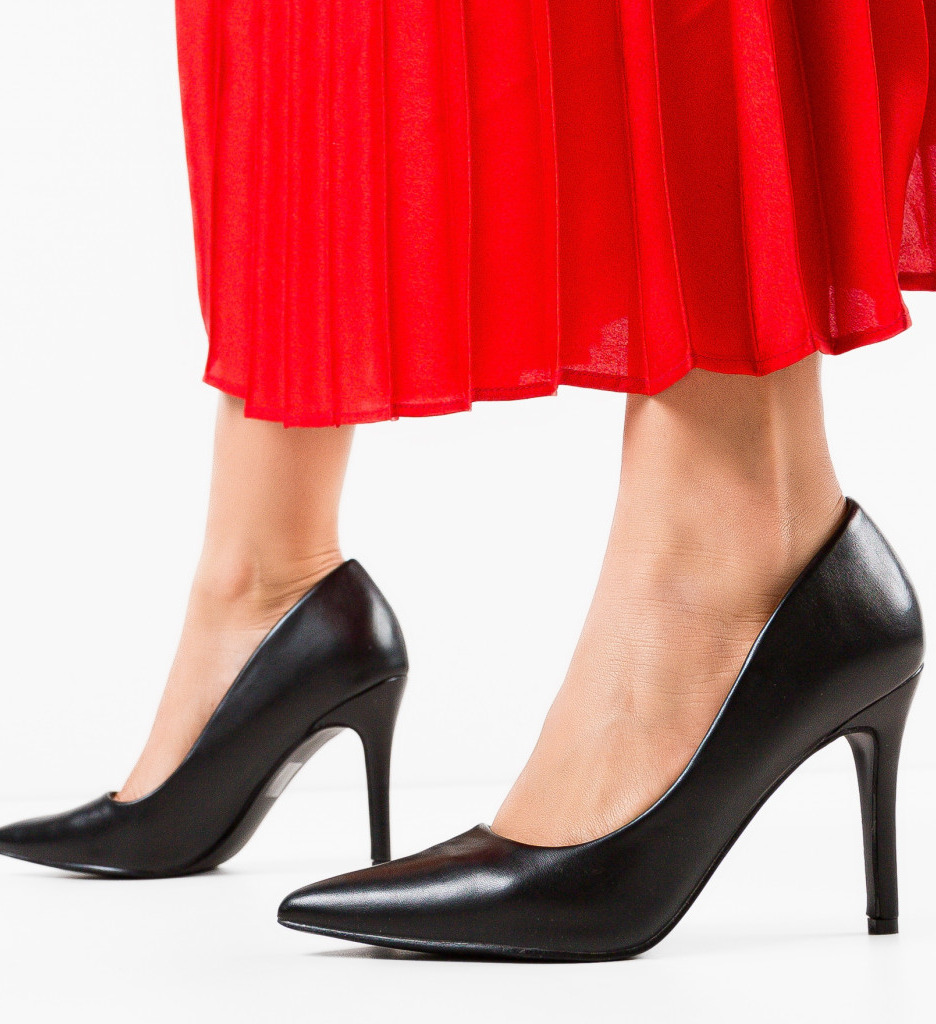 Pantofi Dama Howe Negri cu Toc Eleganți
