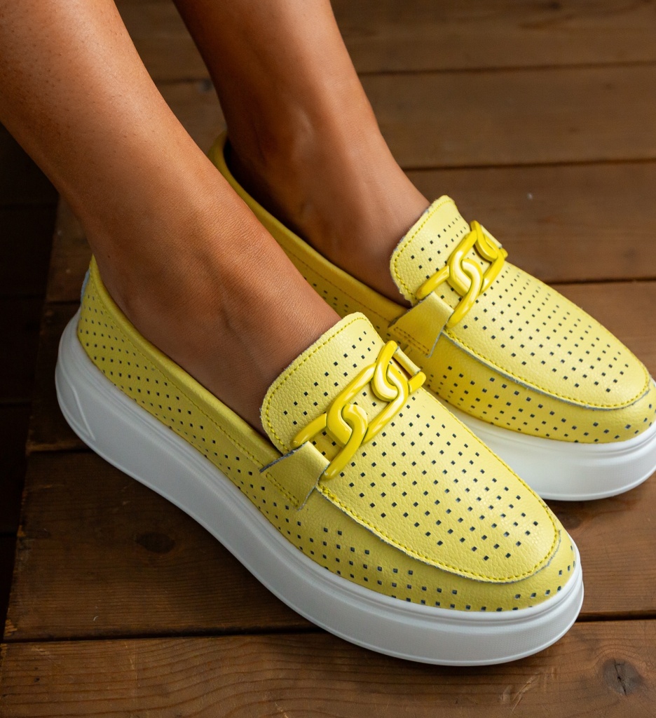 Pantofi Casual Lezzer Galbeni - Confort și Stil