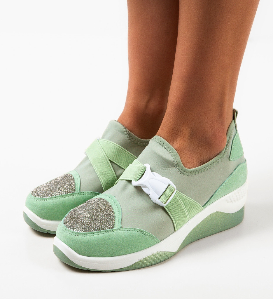 Sneakers Dama Tensive Verzi - Stil și Confort