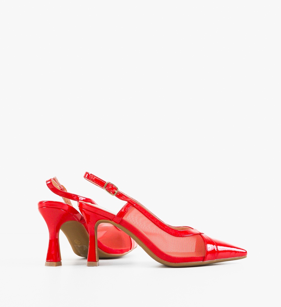 Pantofi dama Jensen Rosii cu Toc Eleganți - imagine 4