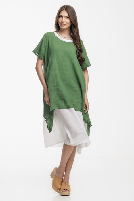 Rochie Lejeră Asimetrică din Bumbac | Shopika