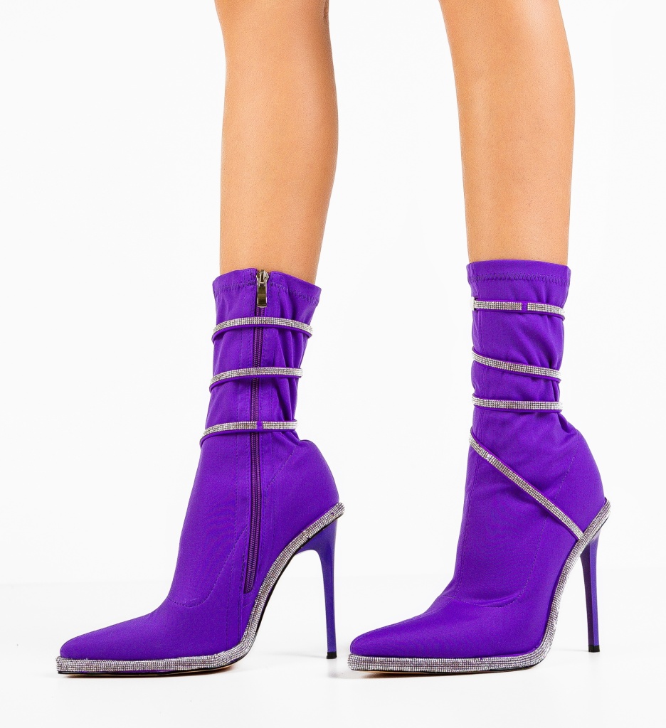 Botine Dama Marijn Mov - Eleganță și Confort