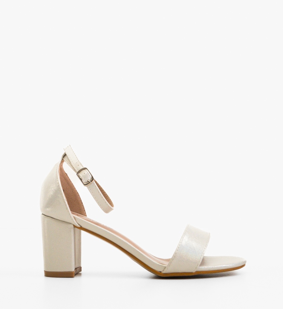 Sandale cu Toc Susan Albe | Eleganță Maximă - imagine 3