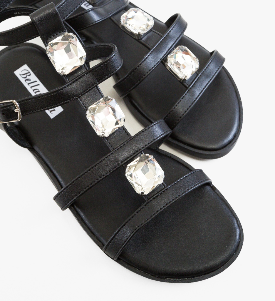 Sandale Dama Derhag Negre Elegante - imagine 4