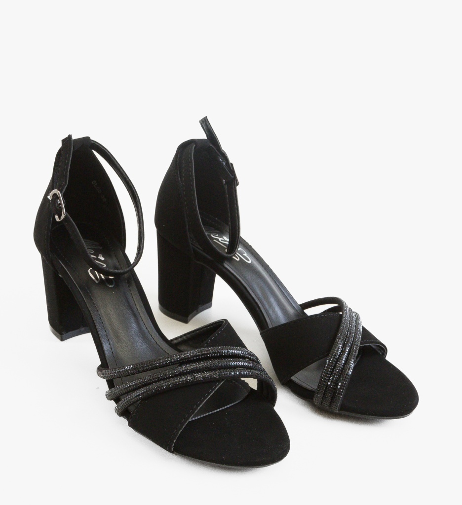 Sandale cu toc Hamen Negre | Eleganță și Stil - imagine 3