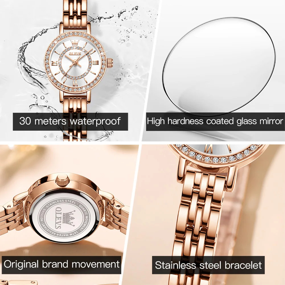 Ceas Dama Olevs Rose Gold Eleganță - imagine 3