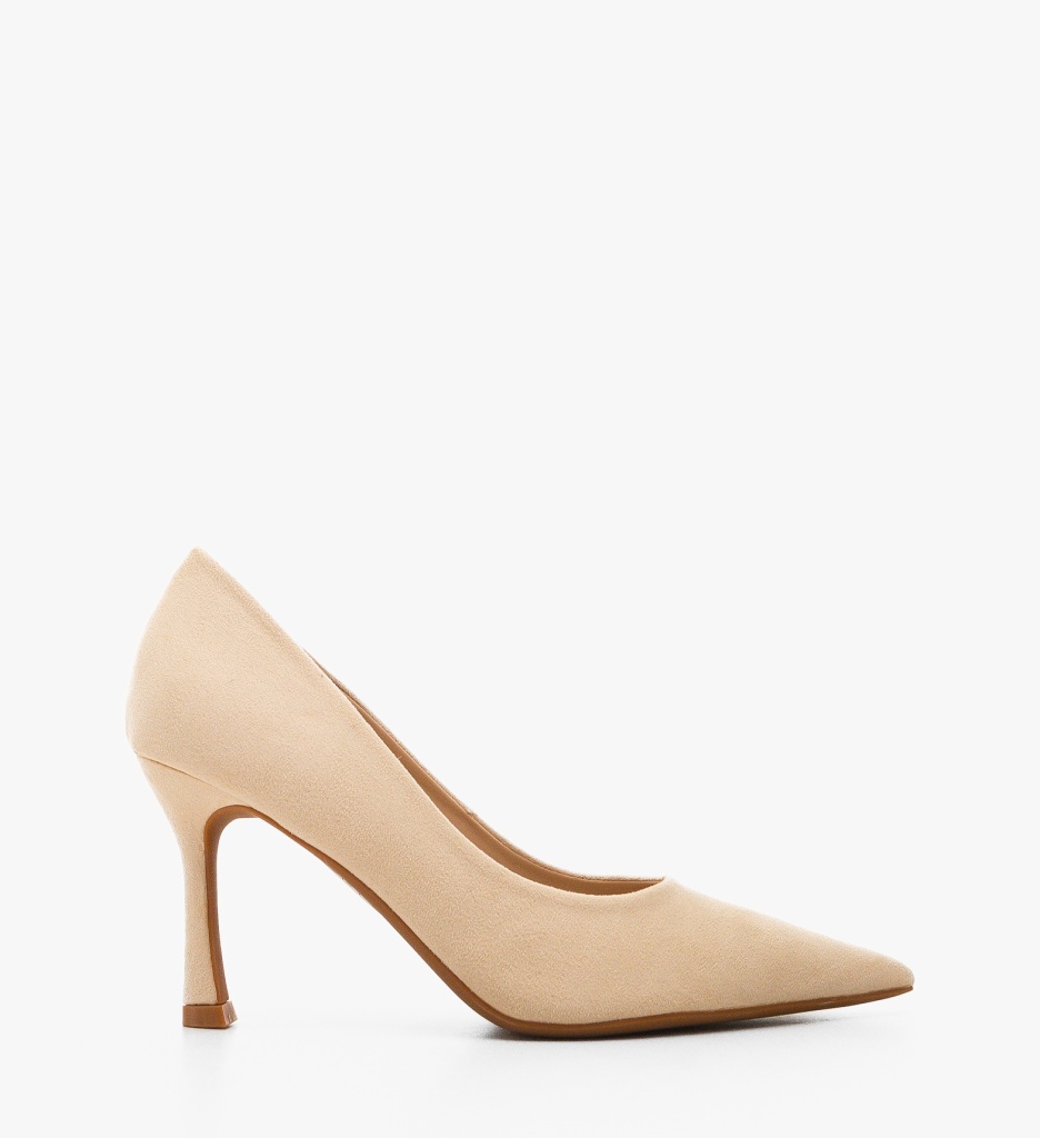 Pantofi Babs Bej cu Toc Eleganți - imagine 5