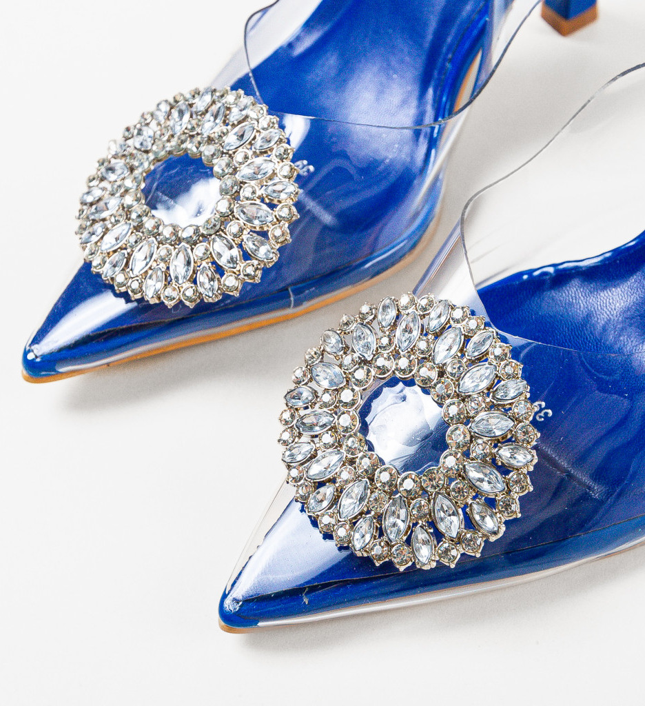 Pantofi Toc Ecaterina Albastru - Eleganță Modernă - imagine 8