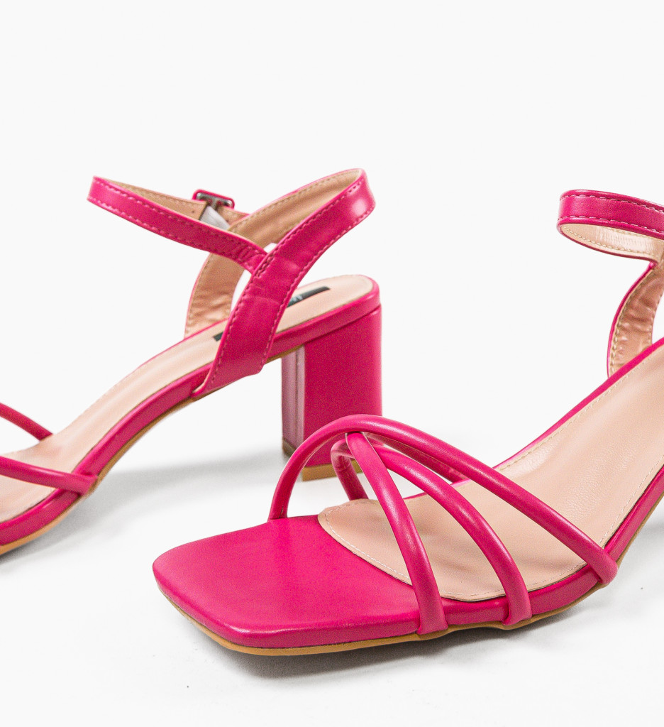 Sandale cu Toc Mpho Fuchsia | Eleganță și Stil - imagine 6