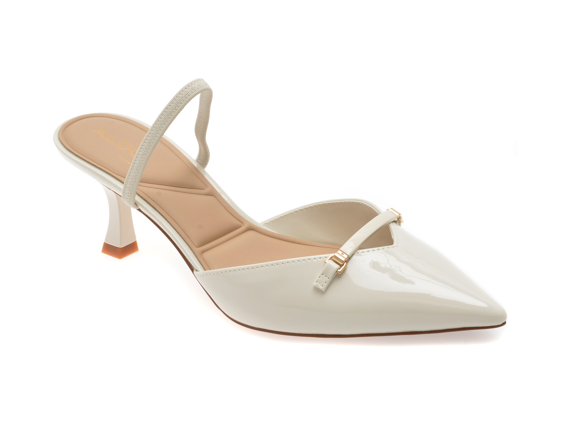 Pantofi ALDO NAILAH eleganți albi din piele ecologică