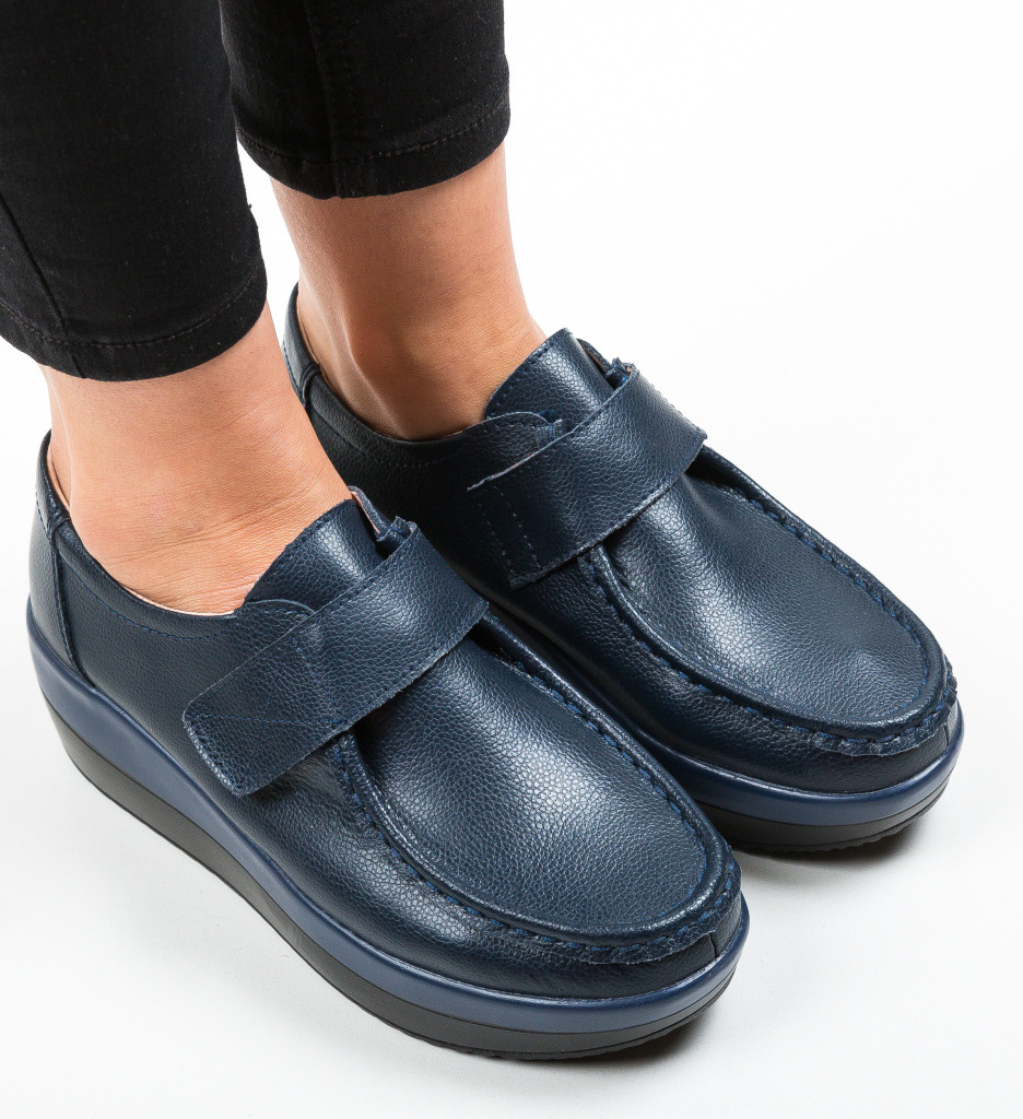 Pantofi Casual Groma Bleumarin Confort - imagine 4