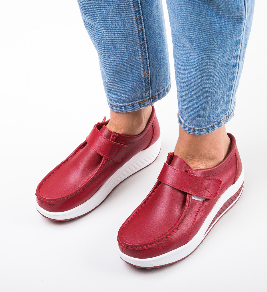 Pantofi Casual Marko Rosii - Stil Urban - imagine 4