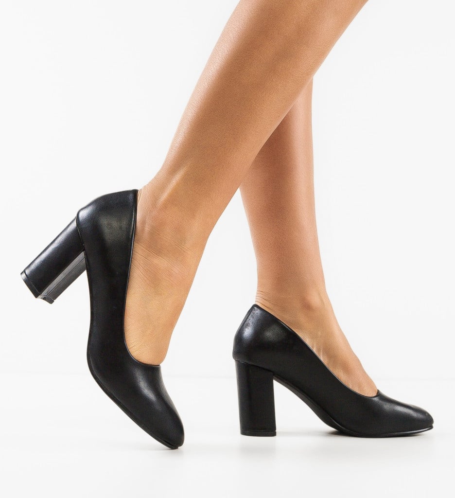 Pantofi Lorna Negri cu Toc - Eleganță Asigurată - imagine 8