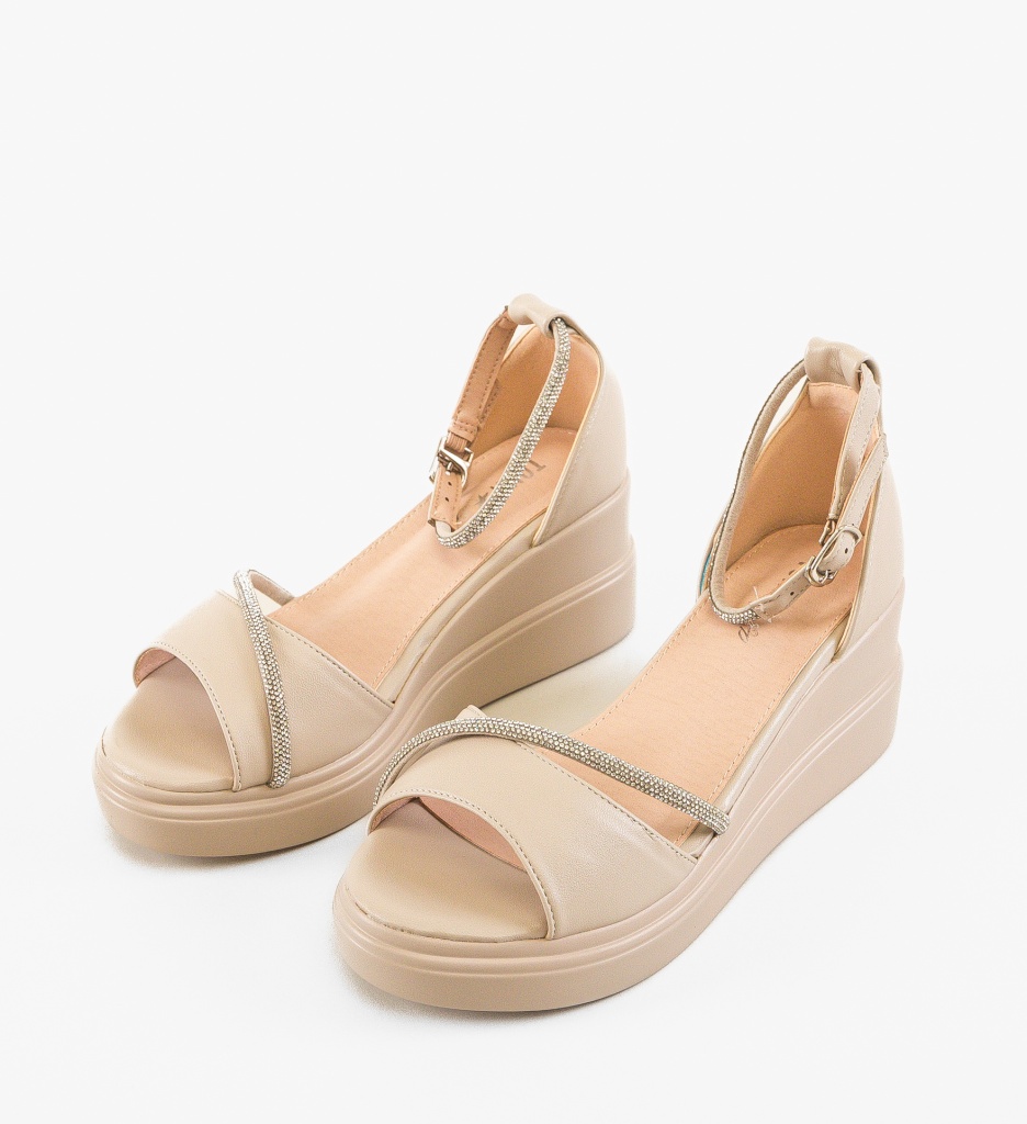 Platforme Dama Juha Bej | Confort si Eleganta - imagine 5