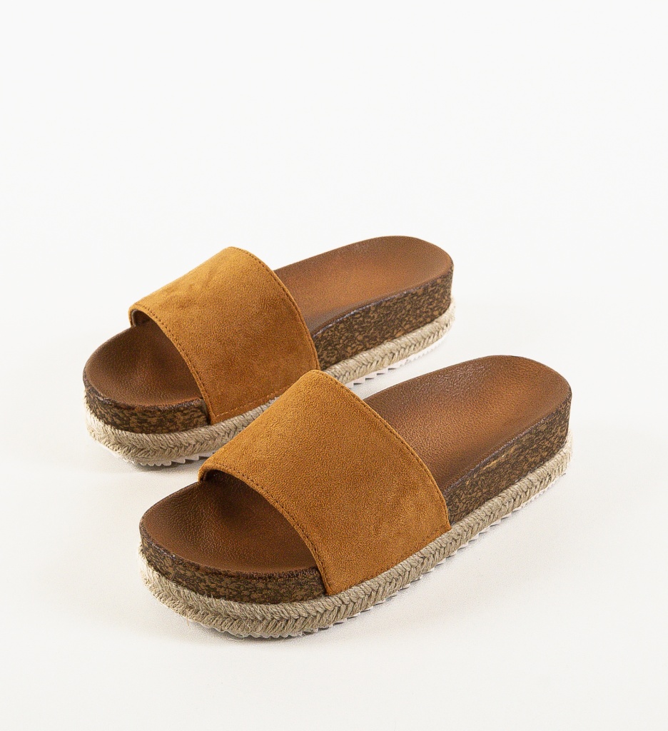 Papuci Dama Andy Camel | Eleganță și Confort - imagine 6
