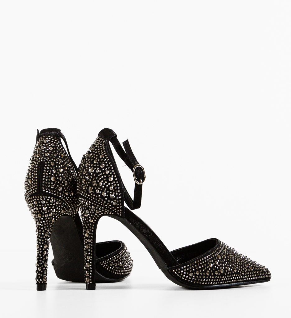 Pantofi Dama Hagato Negri cu Toc Elegant - imagine 5