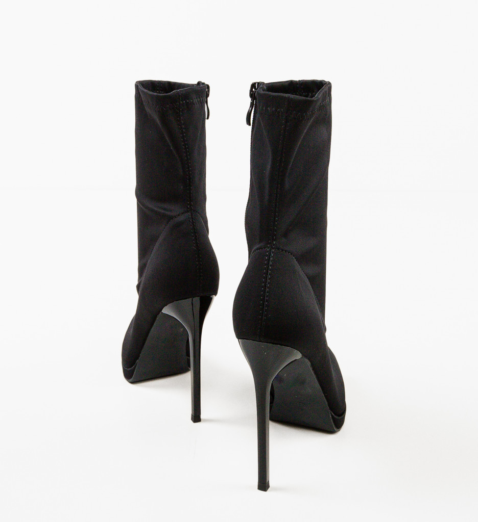 Botine Dama Scarl Negre | Eleganță și Stil - imagine 5